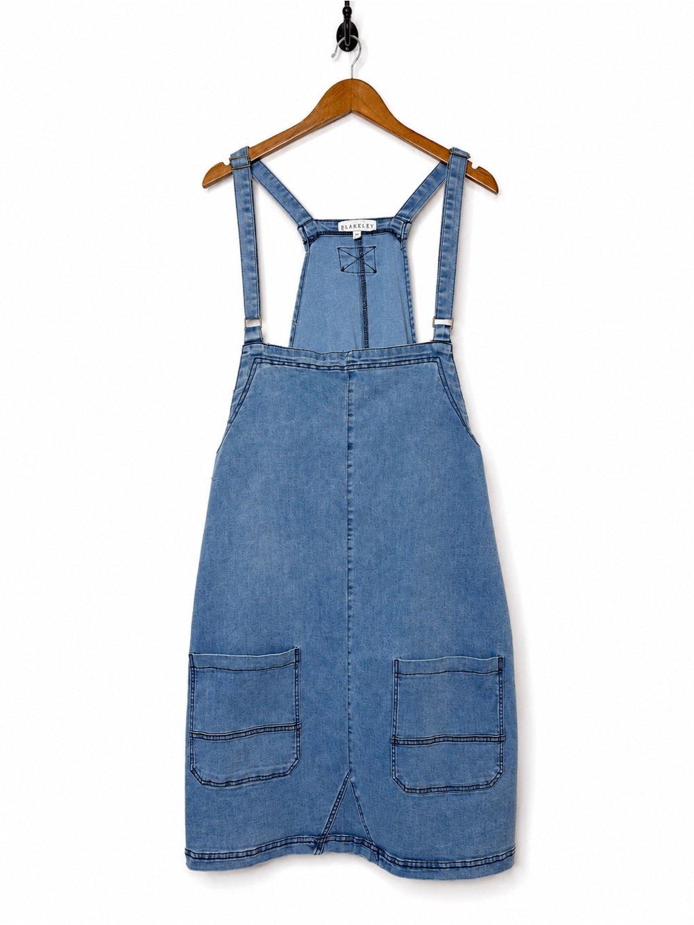 Denim Overall Dress - Blue